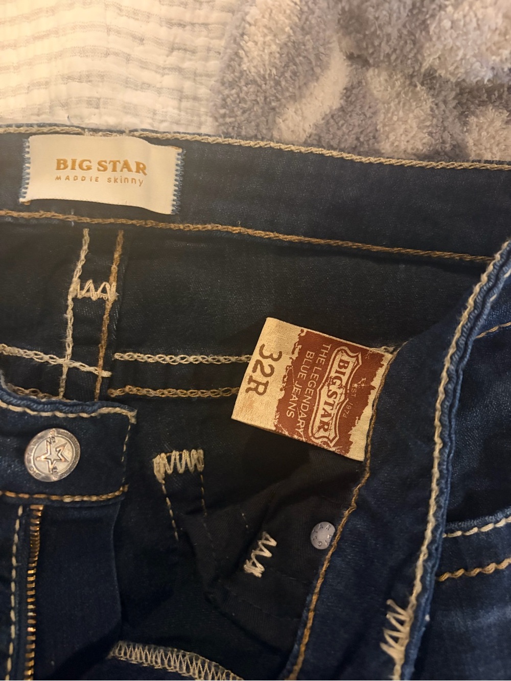 Big Star Navy Blue Women's Skinny Jeans with Signature Back Stitching - Picture 4 of 4
